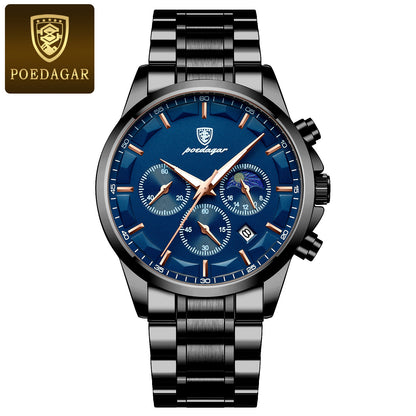 Mens Waterproof Multifunctional Quartz Watch